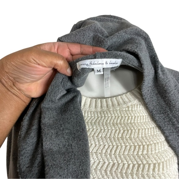 Young Fabulous and Broke Ottawa Oversized Women's Gray Hooded Sweater cardigan - Picture 13 of 13